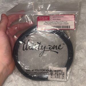 thirty-one Clear Round Cosmetic Pouch with Black Trim